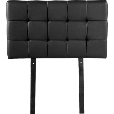 PU Leather Single Bed Deluxe Headboard Bedhead - Black