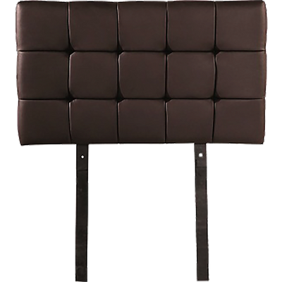 PU Leather Single Bed Deluxe Headboard Bedhead - Brown