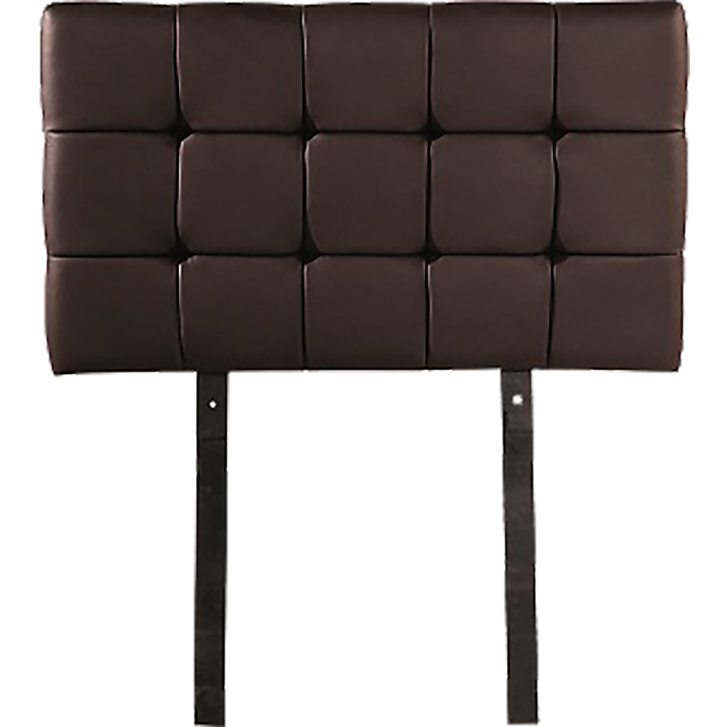 PU Leather Single Bed Deluxe Headboard Bedhead - Brown