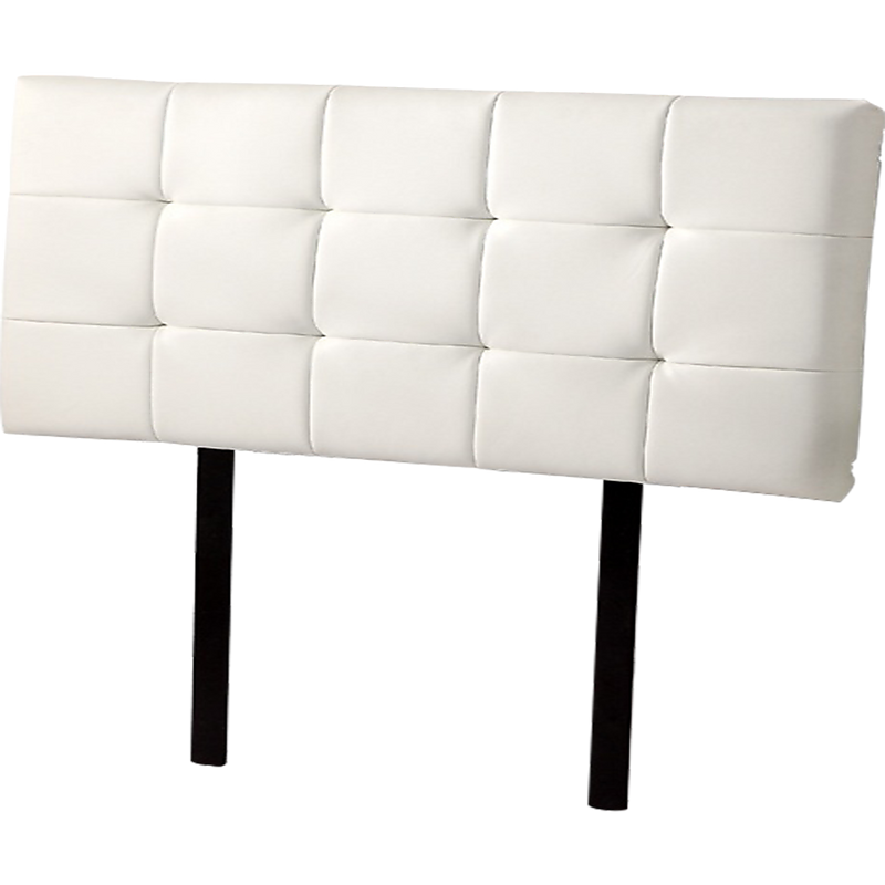 PU Leather Double Bed Deluxe Headboard Bedhead - White