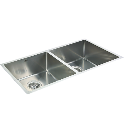 865x440mm Handmade Stainless Steel Undermount / Topmount Kitchen Sink with Waste