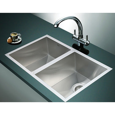 770x450mm Handmade Stainless Steel Undermount / Topmount Kitchen Sink with Waste