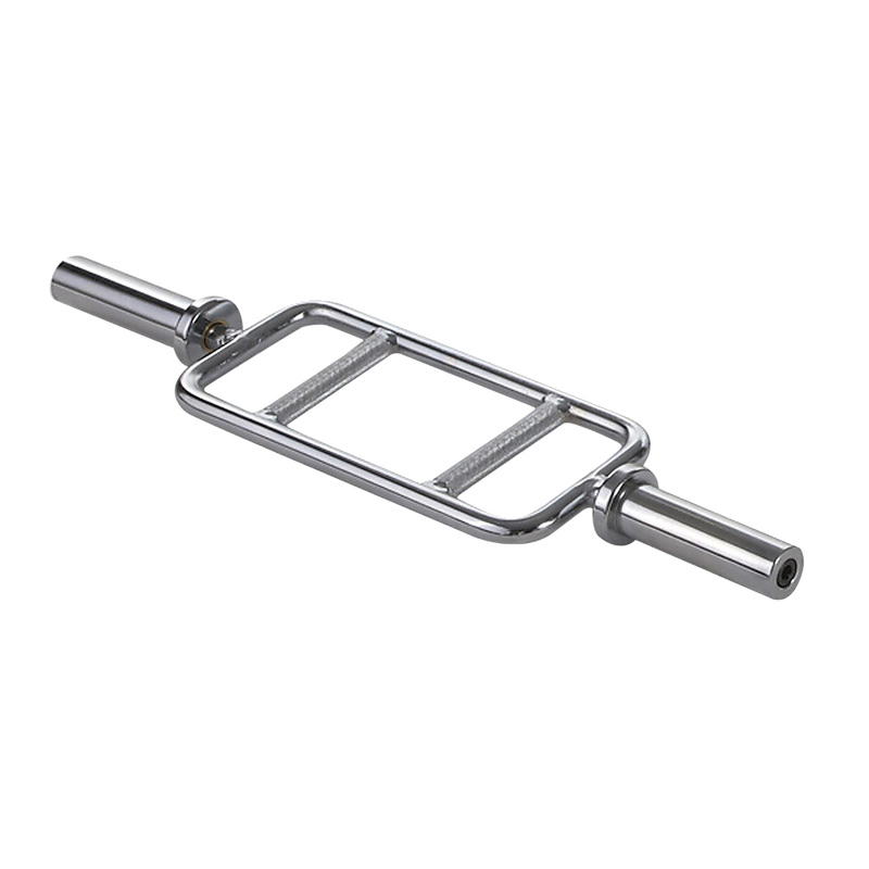 Chrome Olympic Tricep Bar Barbell Heavy Duty with Spring Collars