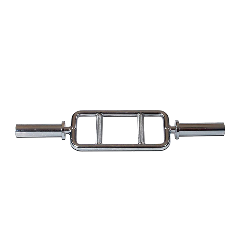 Chrome Olympic Tricep Bar Barbell Heavy Duty with Spring Collars