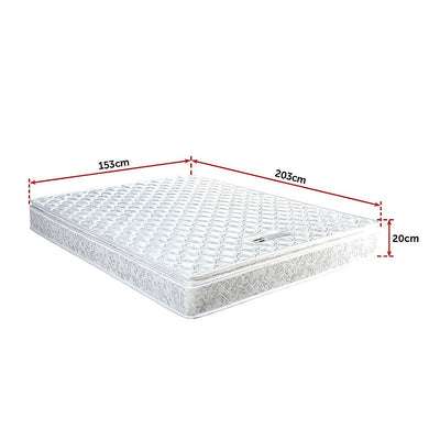 Palermo Queen Luxury Latex Pillow Top Topper Spring Mattress