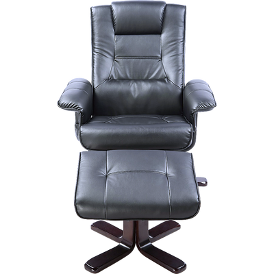 PU Leather Massage Chair Recliner Ottoman Lounge Remote