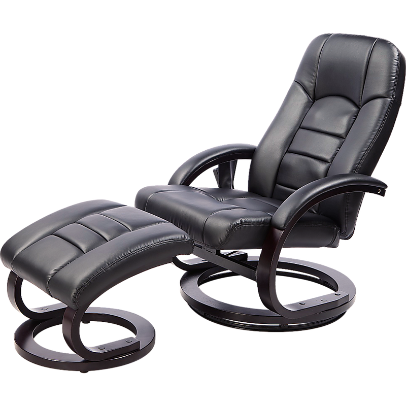 PU Leather Massage Chair Recliner Ottoman Lounge Remote