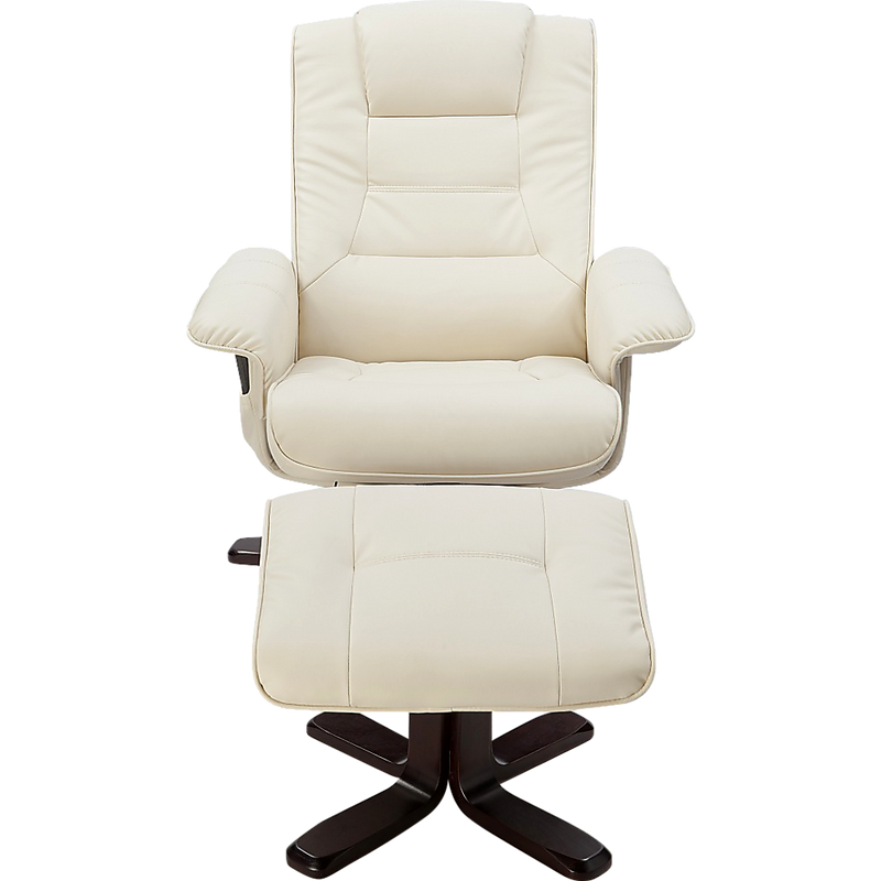 PU Leather Massage Chair Recliner Ottoman Lounge Remote