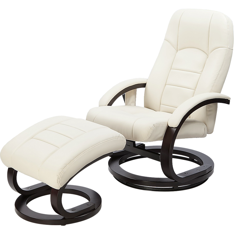 PU Leather Deluxe Massage Chair Recliner Ottoman Lounge Remote