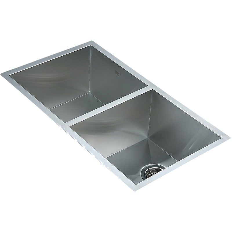 820x457mm Handmade Stainless Steel Undermount / Topmount Kitchen Laundry Sink with Waste