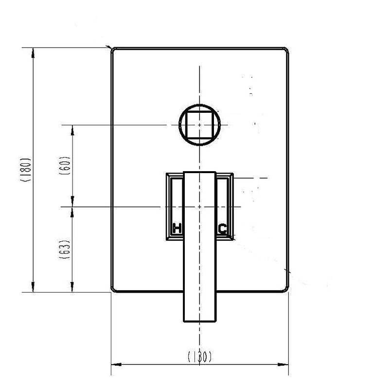 Chrome Bathroom Shower Wall Mixer Diverter w/ WaterMark