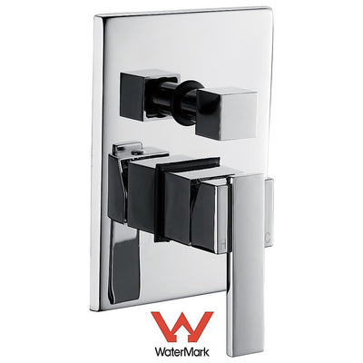 Chrome Bathroom Shower Wall Mixer Diverter w/ WaterMark