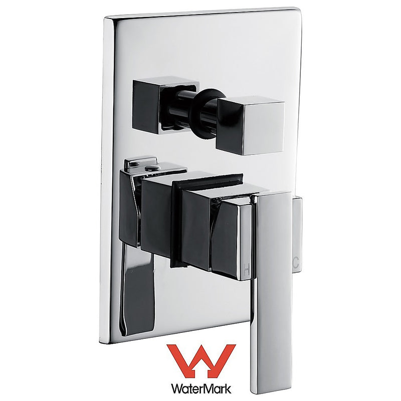 Chrome Bathroom Shower Wall Mixer Diverter w/ WaterMark