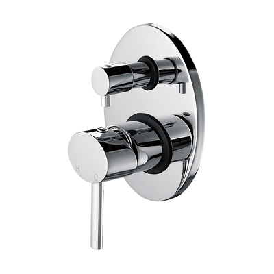 Chrome Bathroom Shower Wall Mixer Diverter w/ WaterMark