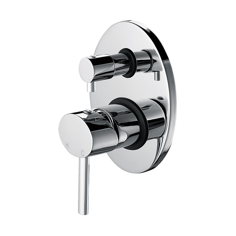 Chrome Bathroom Shower Wall Mixer Diverter w/ WaterMark