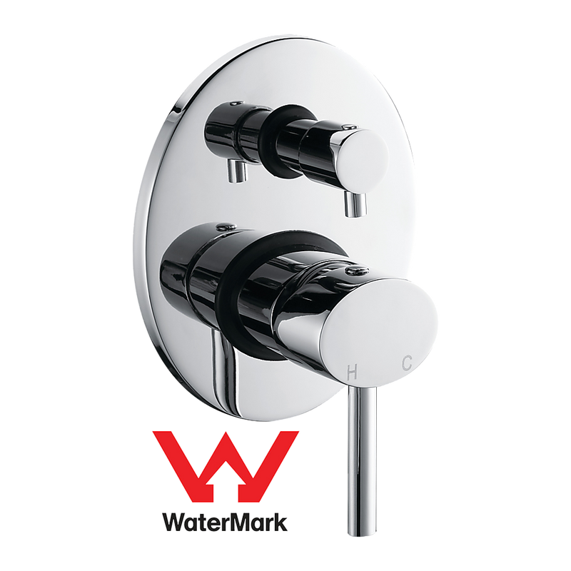 Chrome Bathroom Shower Wall Mixer Diverter w/ WaterMark