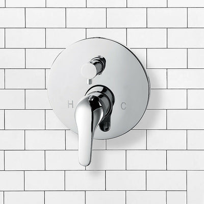 Chrome Bathroom Shower Wall Mixer Diverter w/ WaterMark