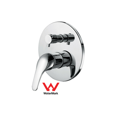 Chrome Bathroom Shower Wall Mixer Diverter w/ WaterMark