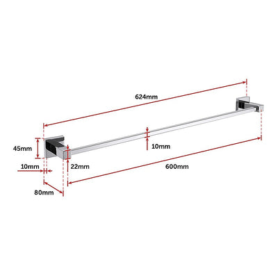 Classic Chrome Towel Bar Rail Bathroom