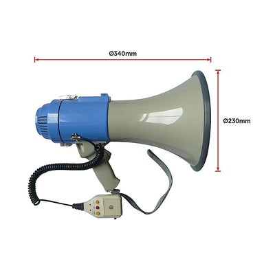 25W Megaphone PA System Loud Speaker Voice Recorder