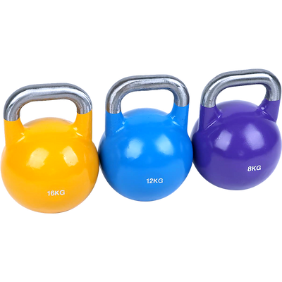 8KG, 12KG, 16KG Pro-Grade Steel KettleBell Set