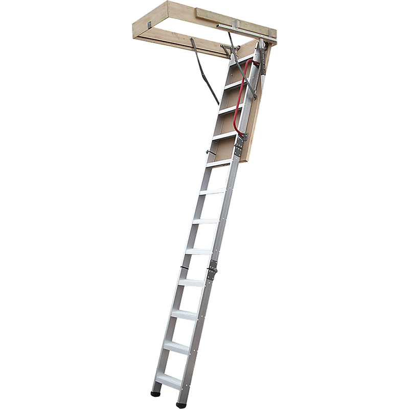 Deluxe Aluminium Attic Loft Ladder - 2700mm to 3050mm