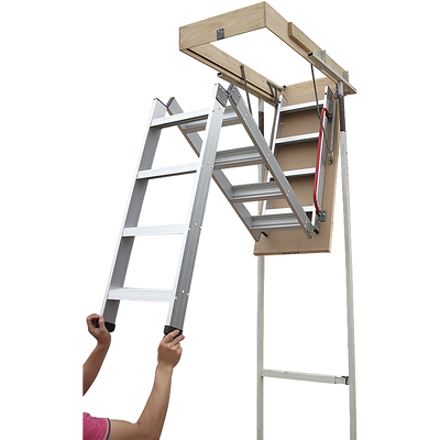 Deluxe Aluminium Attic Loft Ladder - 2700mm to 3050mm