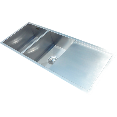 1160x460mm Handmade Stainless Steel Undermount / Topmount Kitchen Laundry Sink with Waste