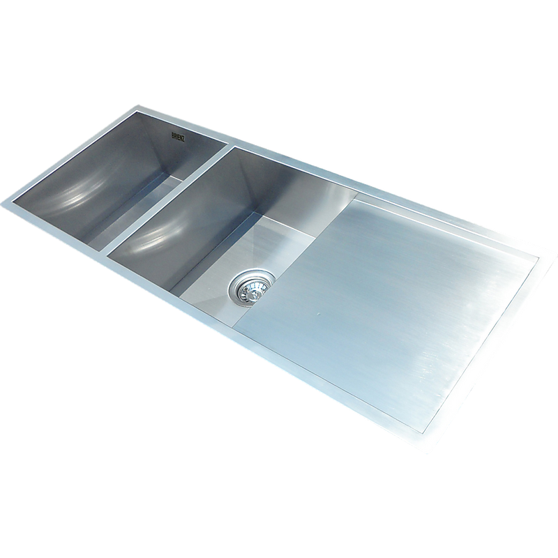 1160x460mm Handmade Stainless Steel Undermount / Topmount Kitchen Laundry Sink with Waste