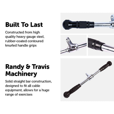 Randy & Travis Rubber Coated Solid Straight Bar Attachment