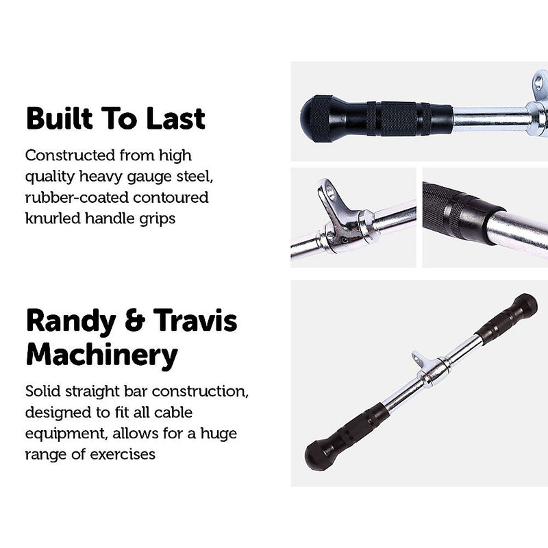 Randy & Travis Rubber Coated Solid Straight Bar Attachment