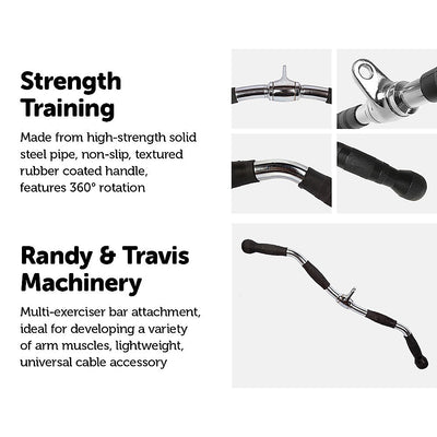 Randy & Travis Rubber-Coated Revolving Curl Row Bar Attachment