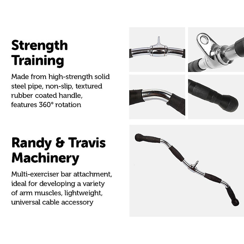 Randy & Travis Rubber-Coated Revolving Curl Row Bar Attachment