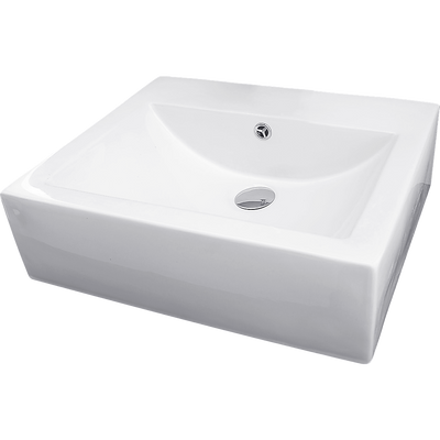 Ceramic Rectangular Above Countertop Basin for Vanity