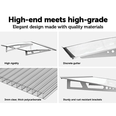 DIY Outdoor Awning Cover 1.4m x 1m Polycarbonate