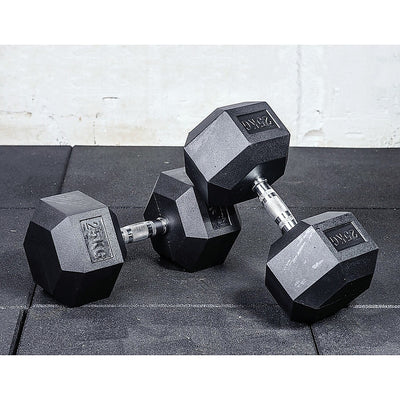 25KG Commercial Rubber Hex Dumbbell Gym Weight