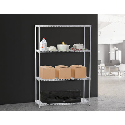 Modular Chrome Wire Storage Shelf 1200 x 450 x 1800 Steel Shelving