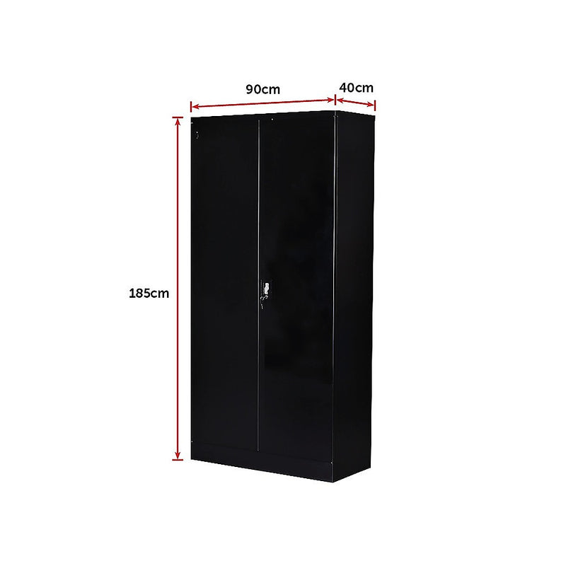 Two-Door Shelf Office Gym Filing Storage Locker Cabinet Safe