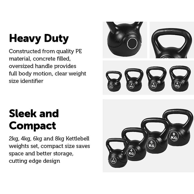 4pcs Exercise Kettle Bell Weight Set 20KG