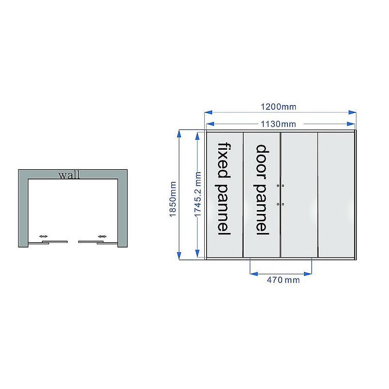 1200mm Sliding Door Safety Glass Shower Screen By Della Francesca