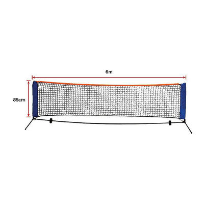 6 Meters Portable Foldable Mini Tennis Net & Post Set