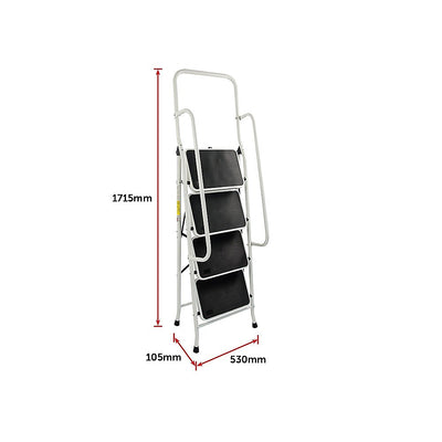 Foldable Non Slip 4 Step Steel Ladder