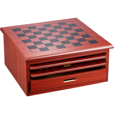 10 in 1 Wooden Chess Board Games Slide Out Checkers House Unit Set