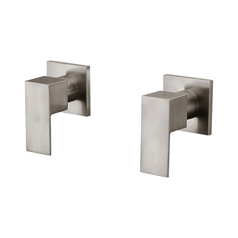 Chrome Shower/Bath Mixer Tap Set with Brushed Finish w/ WaterMark