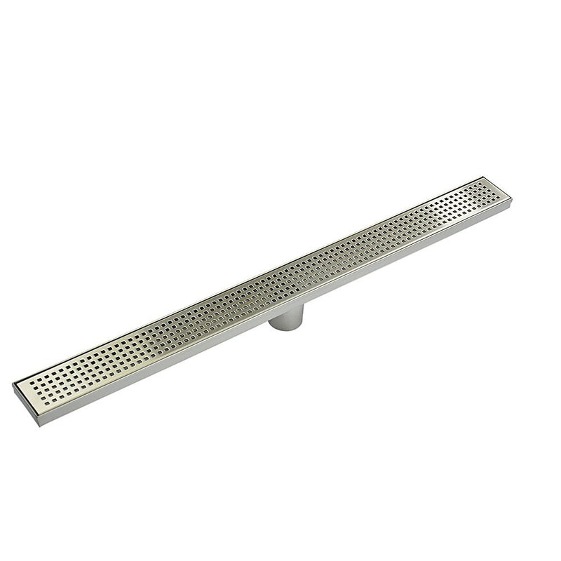 900mm Bathroom Shower Stainless Steel Grate Drain w/Centre outlet Floor Waste Square Pattern