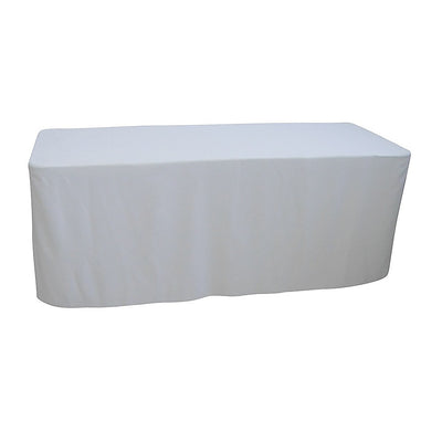 6 Foot White Table Cloth Trestle Cover