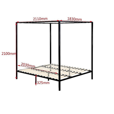 4 Four Poster King Bed Frame