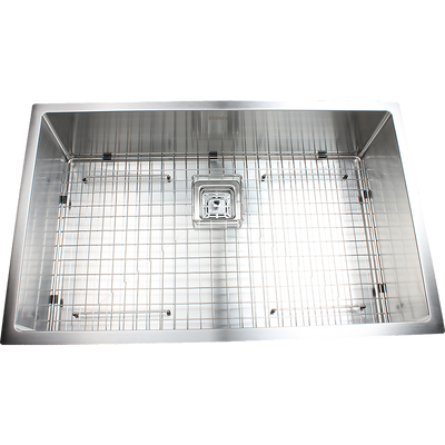 810x505mm Handmade 1.5mm Stainless Steel Undermount / Topmount Kitchen Sink with Square Waste