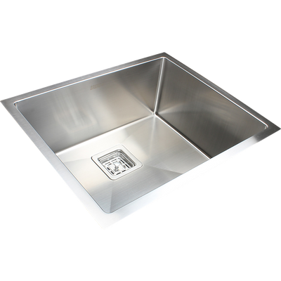 550x455mm Handmade 1.5mm Stainless Steel Undermount / Topmount Kitchen Sink with Square Waste