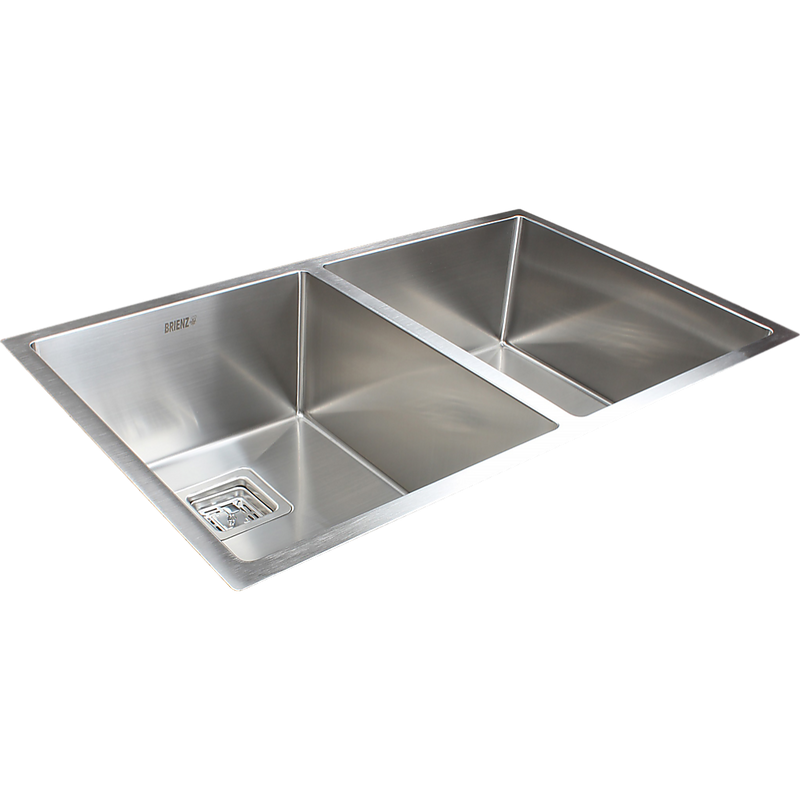 835x505mm Handmade 1.5mm Stainless Steel Undermount / Topmount Kitchen Sink with Square Waste